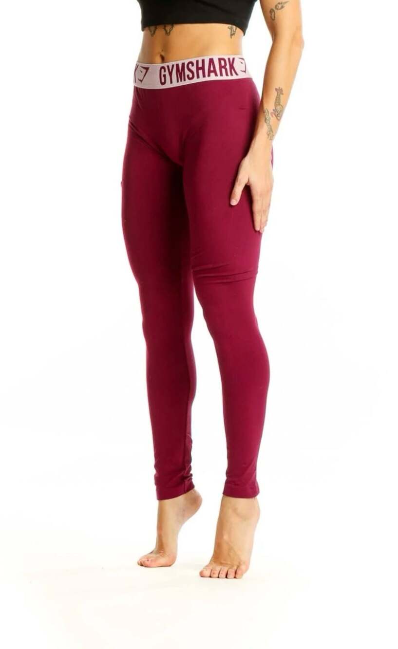 Gymshark Maroon High-Waisted Leggings Size Small
